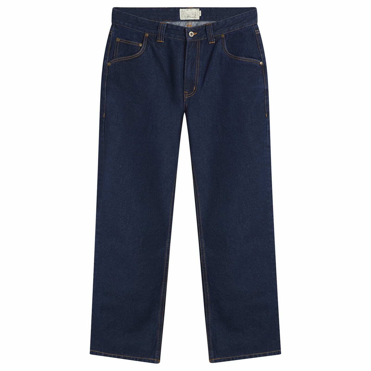 DIME - Logo-Embroidered Wide-Leg Jeans - Blue Dime