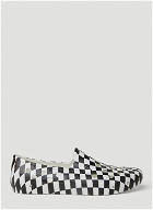 TRK Checkerboard Slip Ons in Black