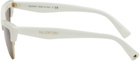 Valentino Off-White Cat-Eye Sunglasses