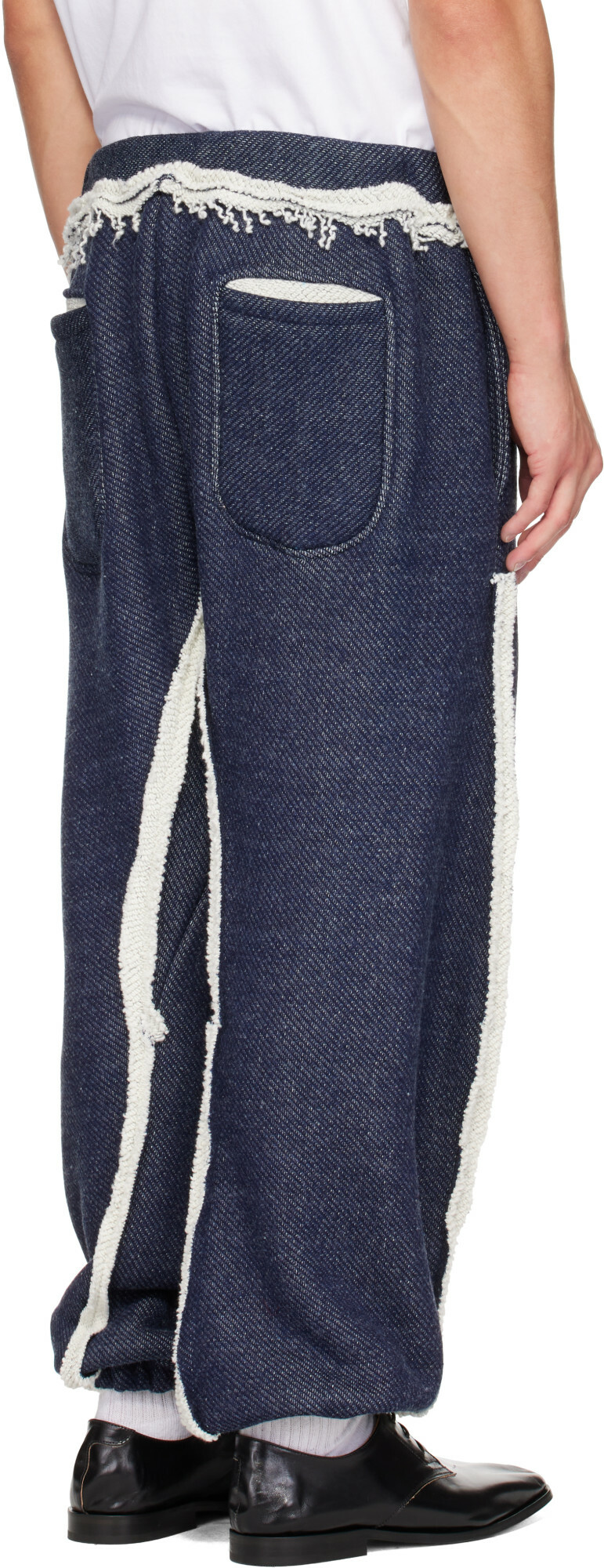 Edward Cuming Navy Twisted Track Pants