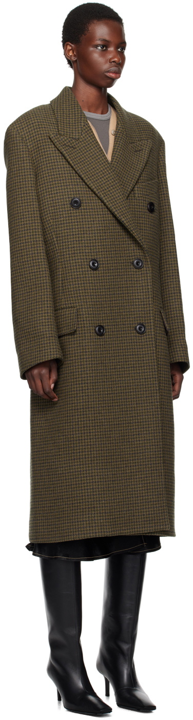 Acne Studios Khaki Omaha Tweed Coat Acne Studios