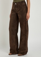 Armarium Luke Wide-leg Suede Trousers Brown