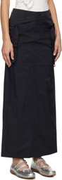 OPEN YY Black Layered Maxi Skirt