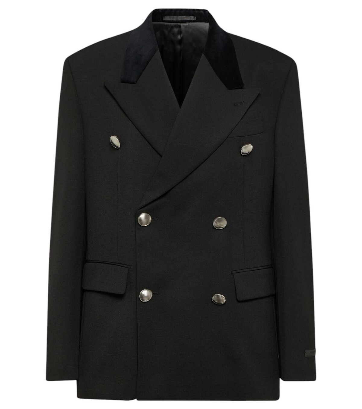 Prada Double-breasted virgin wool suit jacket Prada