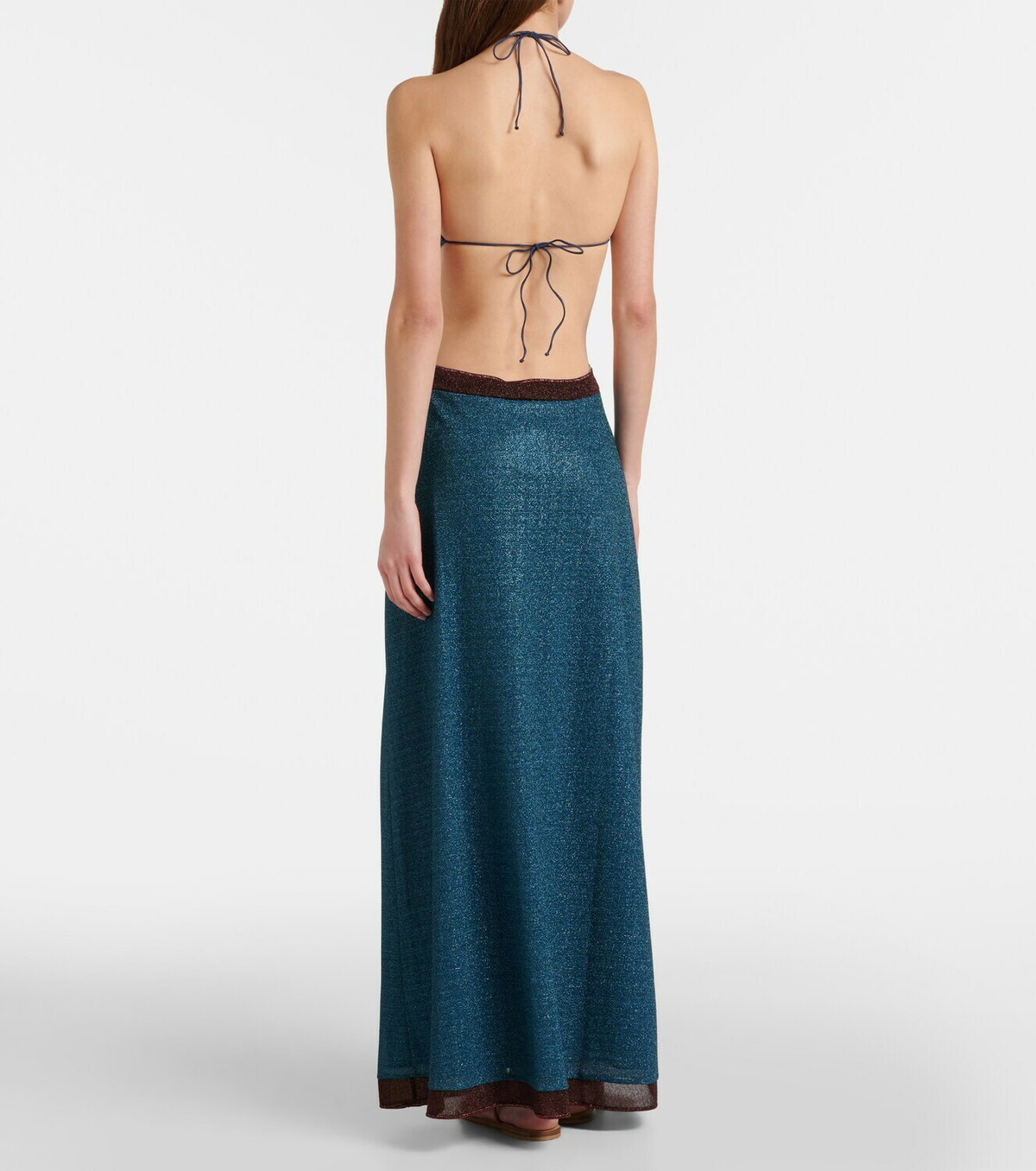 Oséree Lumière cutout halterneck maxi dress
