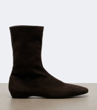 The Row Cindy suede ankle boots