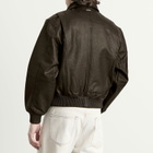 Deadwood Men's Wingman Leather Bomber Jacket in Brown
