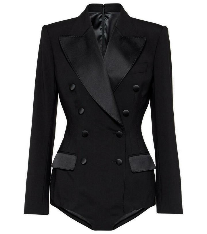Photo: Dolce&Gabbana Wool-blend tuxedo bodysuit