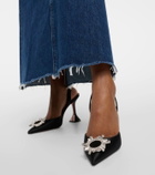 Amina Muaddi Begum satin slingback pumps