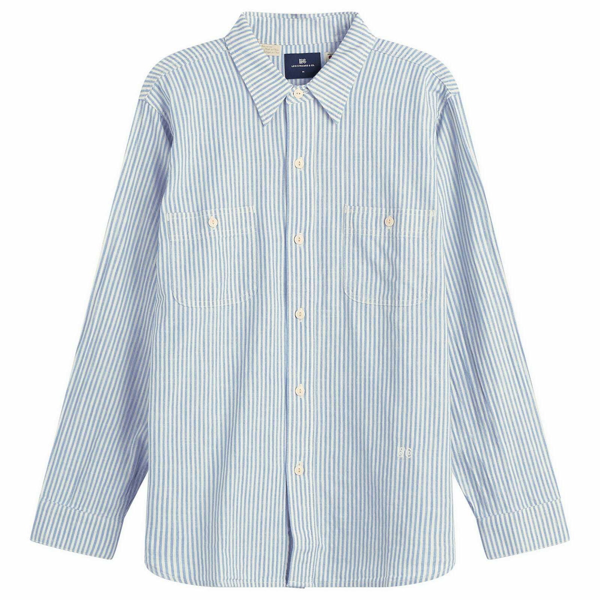 Levi's Men's Blue Tab Work Shirt in Blue Light Chambray