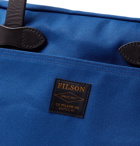 Filson - Leather-Trimmed Cotton-Twill Briefcase - Blue