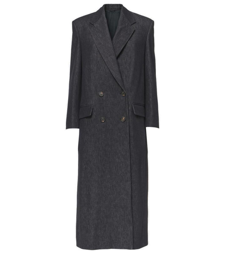 Photo: Brunello Cucinelli Double-breasted cotton overcoat