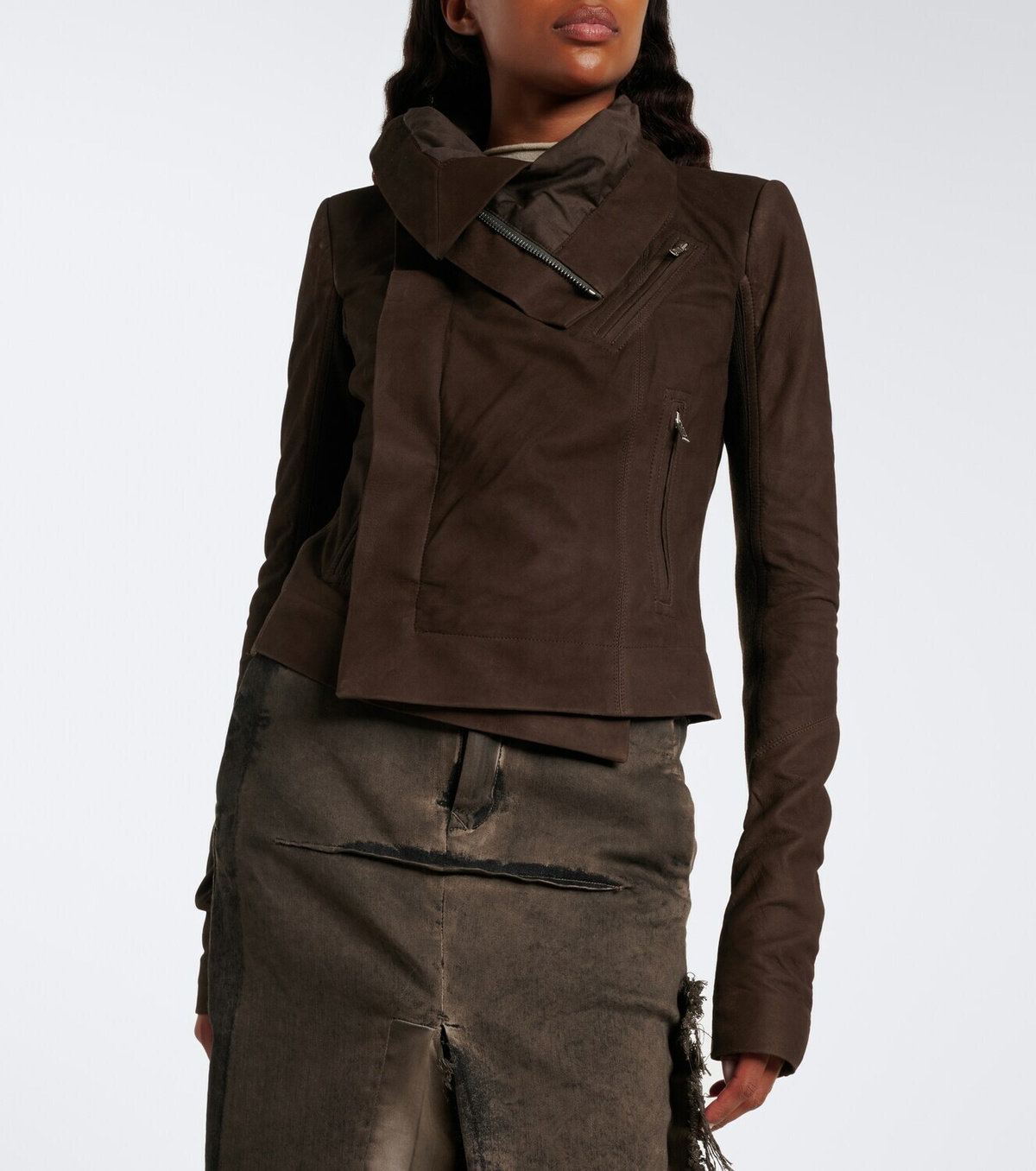 Rick Owens Classic Biker suede jacket