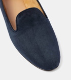 The Row Tippi suede slip-on loafers