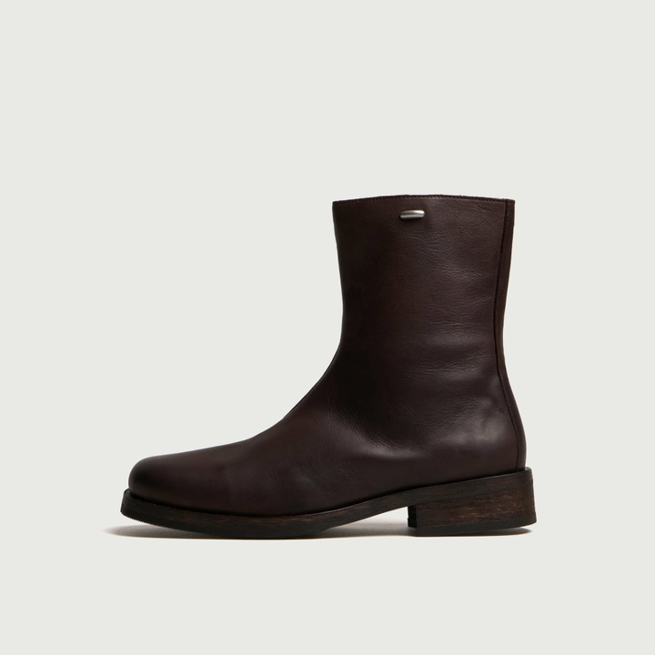 Photo: Our Legacy Men's Waxed Bovine Camion Boot in Matted Brown