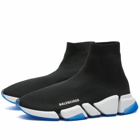 Balenciaga Men's Speed 2.0 Clearsole Sneakers in Black/White