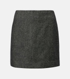 Blazé Milano Coci herringbone wool-blend miniskirt