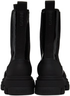 GANNI Black Cleated Mid Chelsea Boots