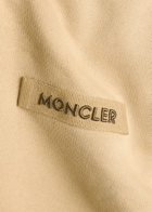 Moncler Striped-trim Hooded Cotton Sweatshirt Beige