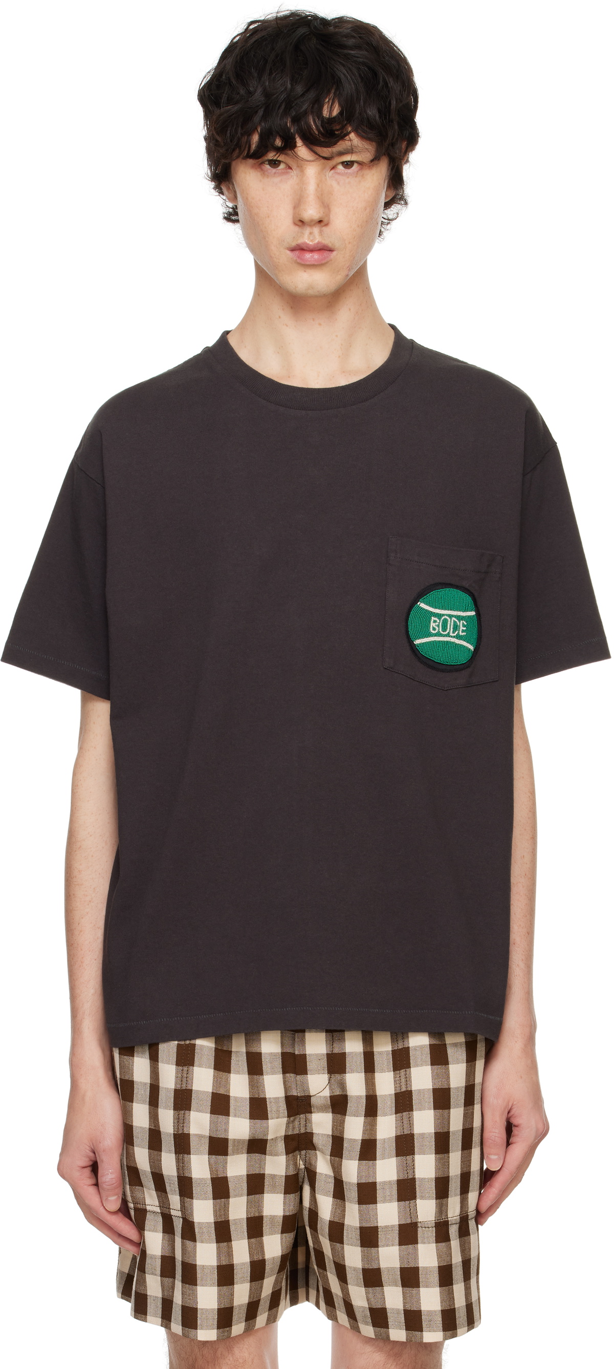 Bode Black Game Point Pocket T-shirt Bode