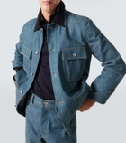 Loro Piana Conley corduroy-trimmed denim jacket