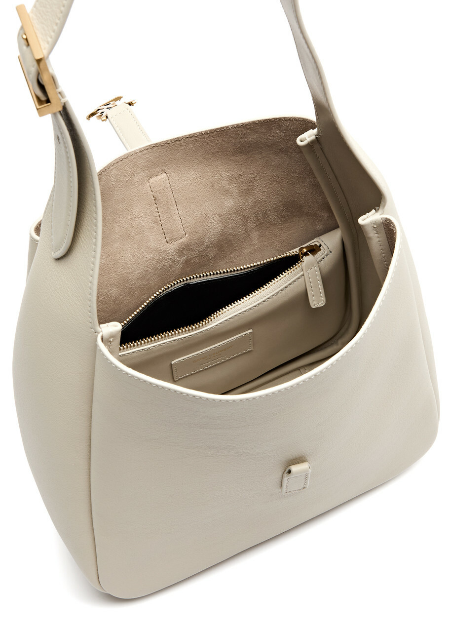 Saint Laurent Le 5 à 7 Small Leather Hobo bag - White - One