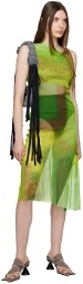 Paula Canovas Del Vas Green Cutout Midi Dress