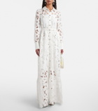 Self-Portrait Belted guipure lace shirt dress