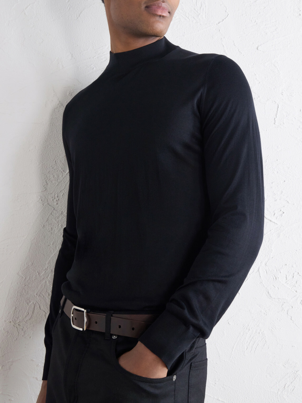 Brunello Cucinelli - Silk and Cotton-Blend Rollneck Sweater - Black