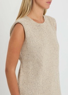 Calvin Klein Iggy Knit Silk top Beige