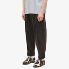 Beams Plus Men's 2 Pleat Corduroy Pant in Dark Brown