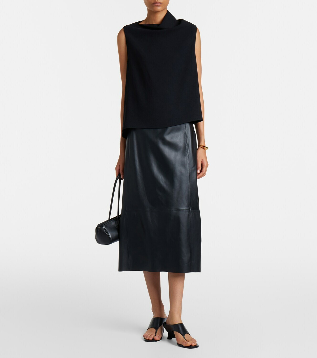 Vince Draped asymmetric crêpe top