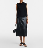 Vince Draped asymmetric crêpe top