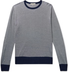 CANALI - Slim-Fit Striped Knitted Sweater - Blue