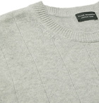 CLUB MONACO - Ribbed Mélange Wool and Cashmere-Blend Sweater - Gray