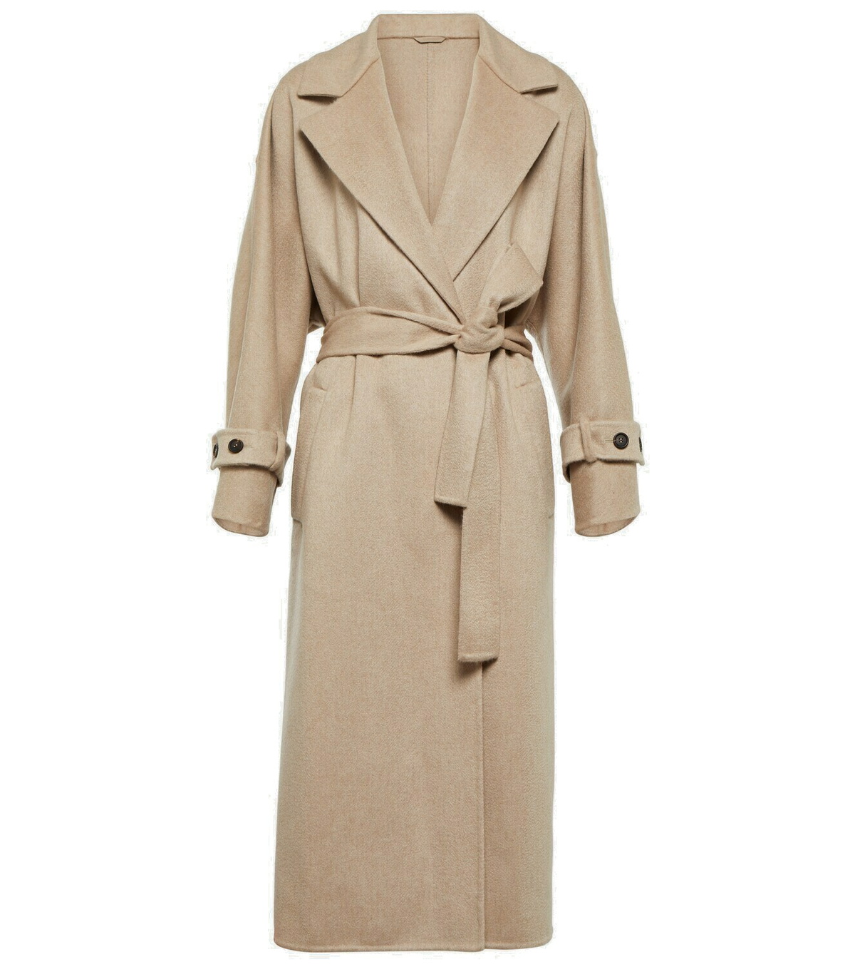 BRUNELLO CUCINELLI Size 48 Purple Wool Cashmere Coat