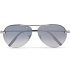 Ermenegildo Zegna - Aviator-Style Gunmetal-Tone Sunglasses - Gunmetal