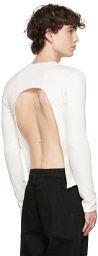 Phlemuns SSENSE Exclusive White Long Sleeve Backless T-Shirt