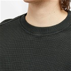 Patta Men's Long Sleeve Basic Waffle T-Shirt in Black