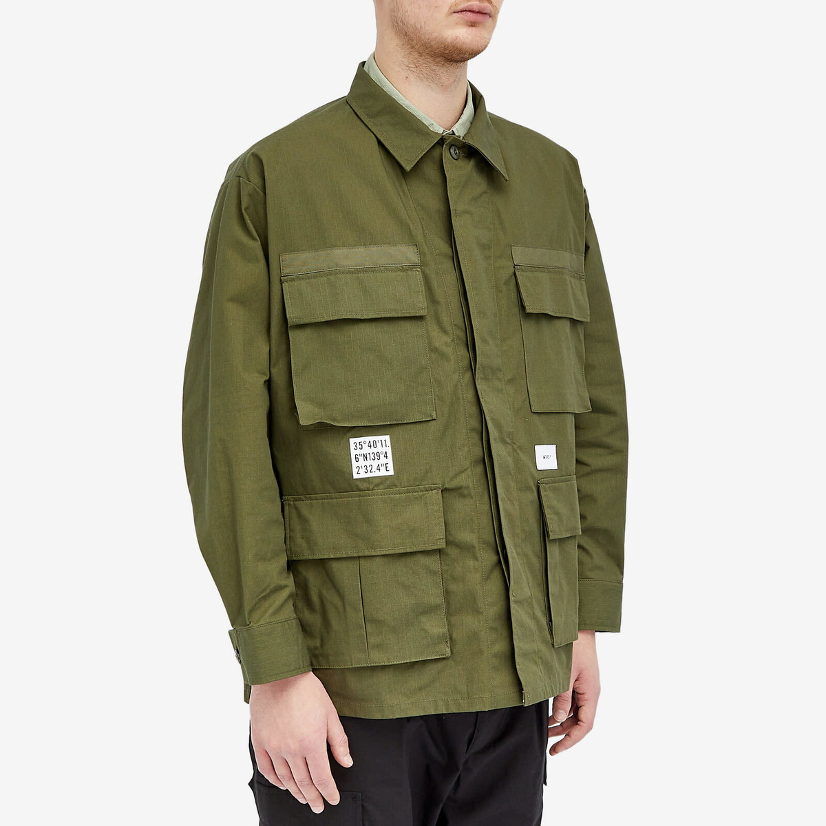 WTAPS Men's 13 Shirt Jacket in Olive Drab