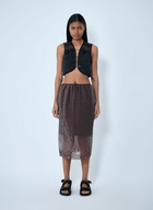 Cecilie Bahnsen Mesh Panel Crop Top