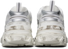Juun.J White & Silver Paneled Sneakers