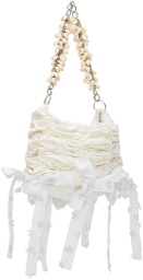Chopova Lowena SSENSE Exclusive White Wedding Mini Pearl Bag