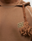 Adish Tatreez Logo Contrast Stitched Lakiya Hoodie Brown - Mens - Hoodies
