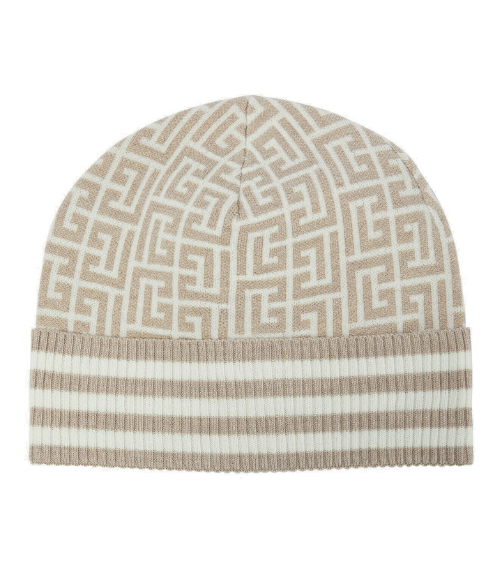 Photo: Balmain - Monogram wool-blend beanie