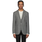 Boss Black and White Houndstooth Noam Blazer