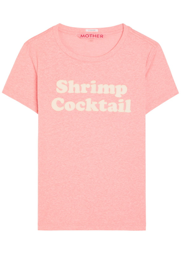 Photo: Mother The Boxy Goodie Goodie Appliquéd Jersey T-shirt Pink