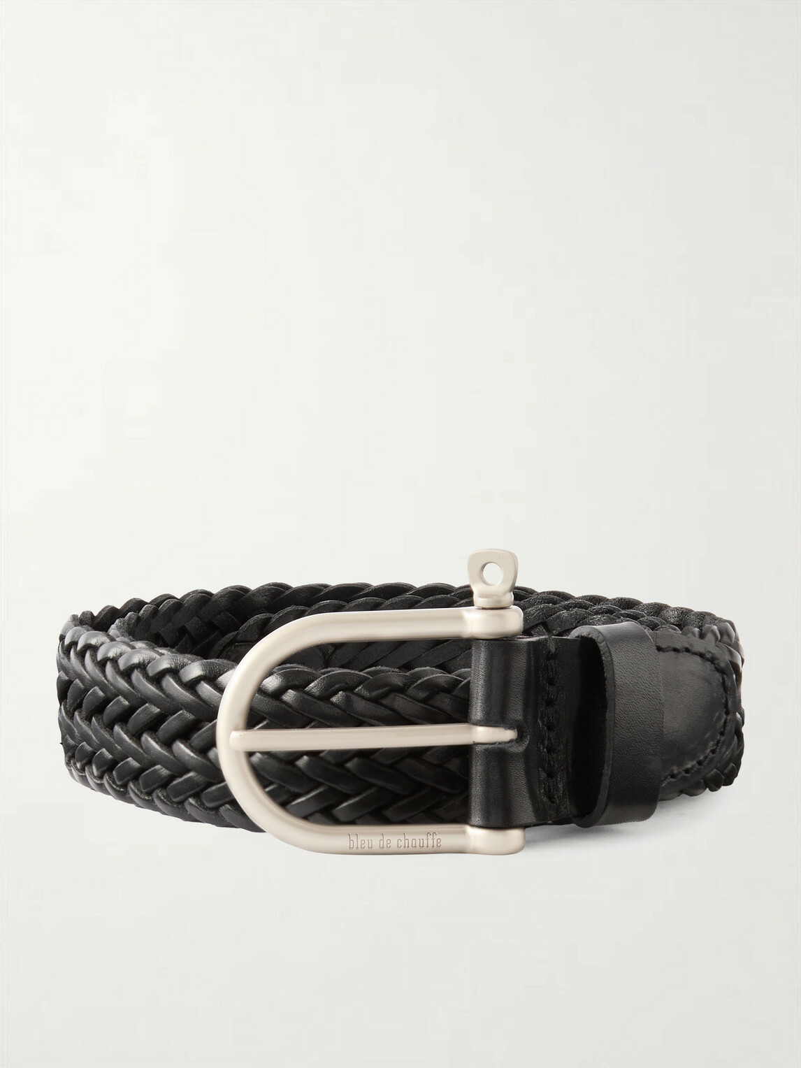 Bleu de Chauffe - 3.5cm Manille Leather Belt - Black