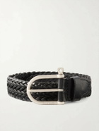 Bleu de Chauffe - 3.5cm Manille Leather Belt - Black
