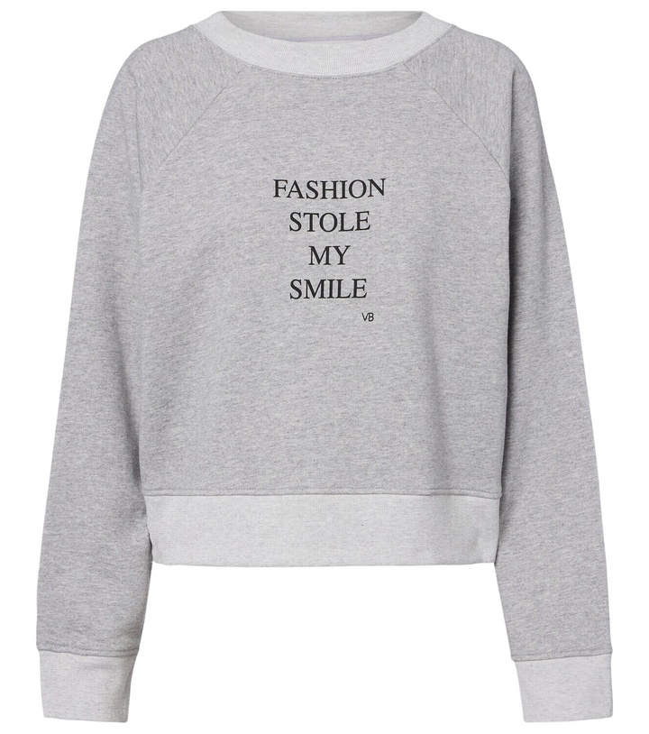 Photo: Victoria Beckham Printed cotton-blend jersey sweatshirt